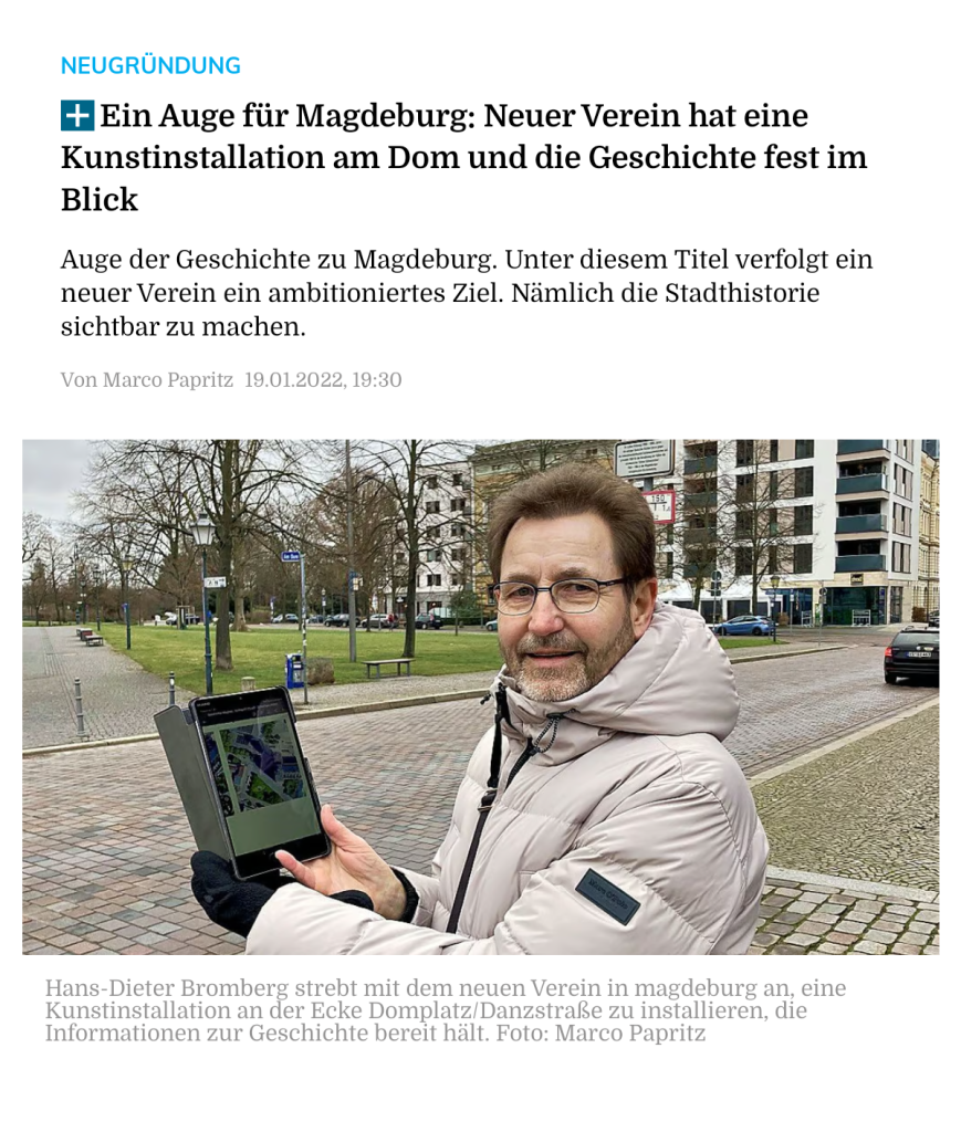Volksstimme Magdeburg: Bericht zum neuen Verein